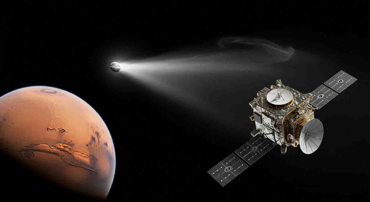 Kometa międzygwiezdna 3I/ATLAS obserwowana przez sondy ESA na orbicie Marsa