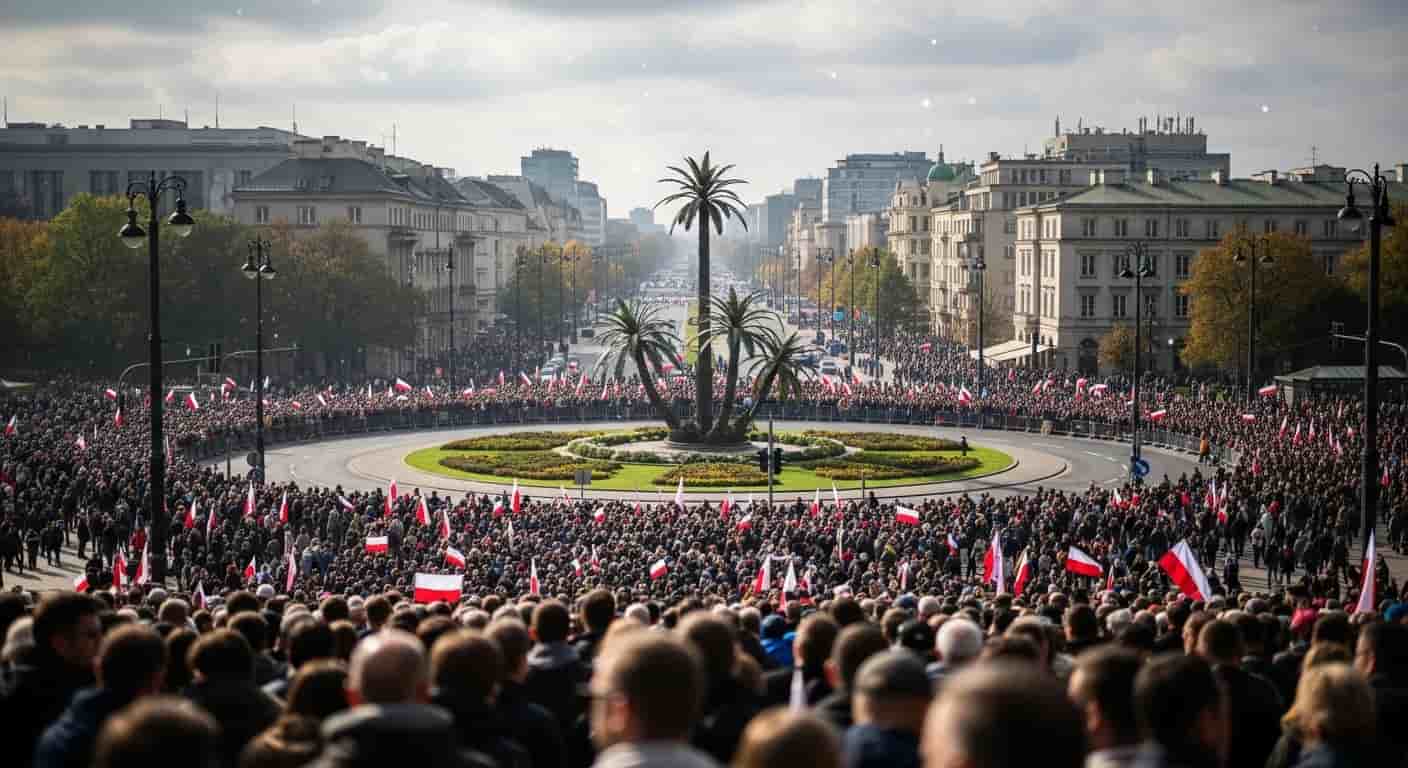 Rondo Dmowskiego punktem startowym Marszu Niepodległości w Warszawie