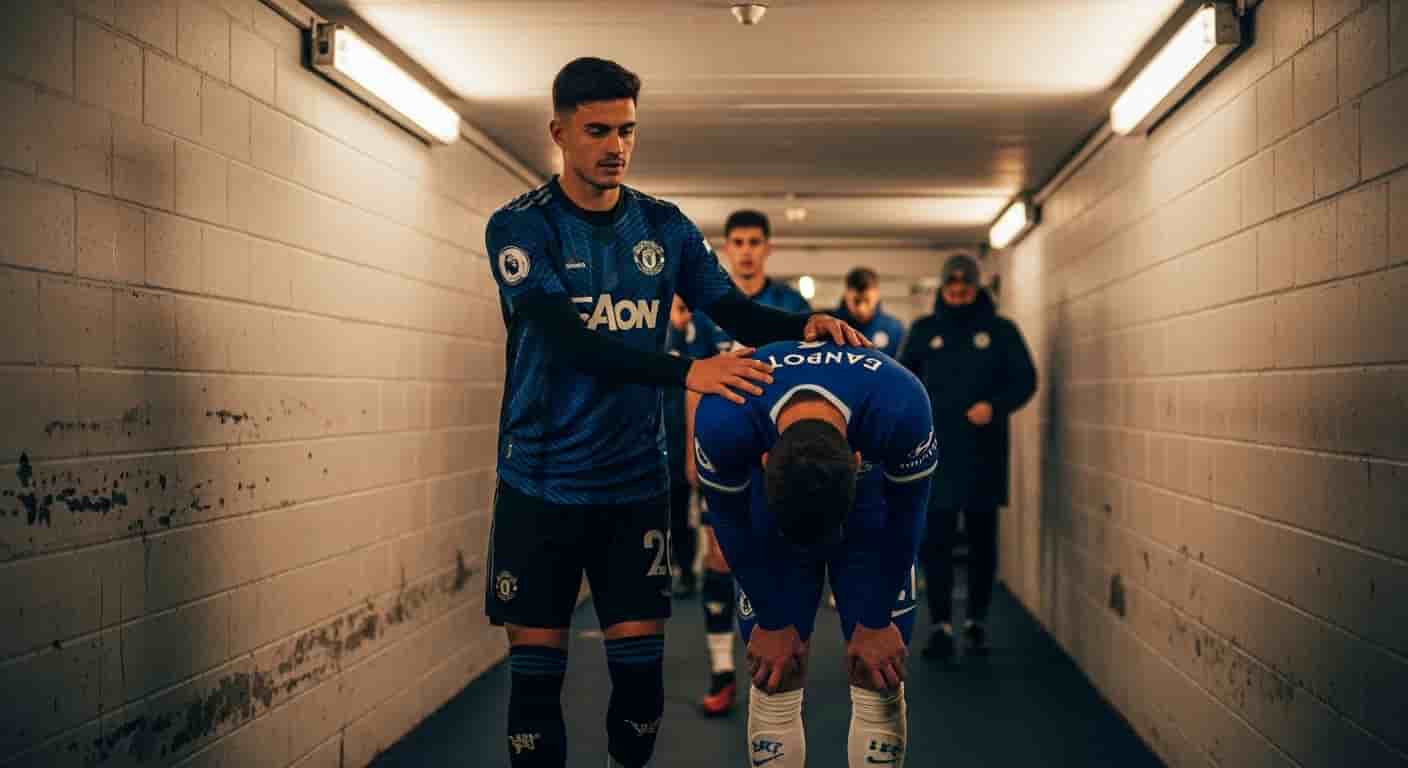 Garnacho pokazuje prawdziwy charakter w Chelsea - gest wobec kolegi z drużyny ujawniony w tunelu