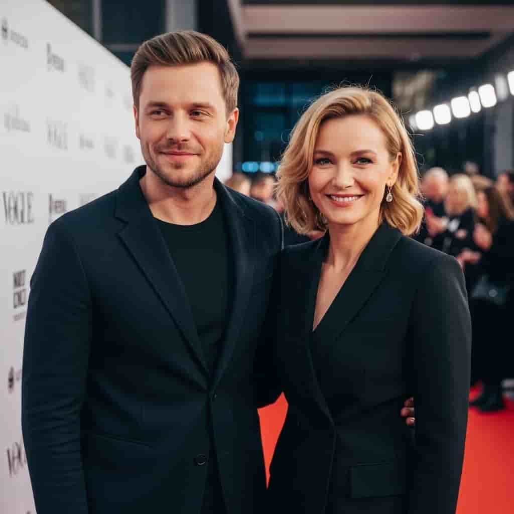 Magdalena Cielecka z partnerem na premierze Vogue Polska - różnica wieku 16 lat nie przeszkadza parze