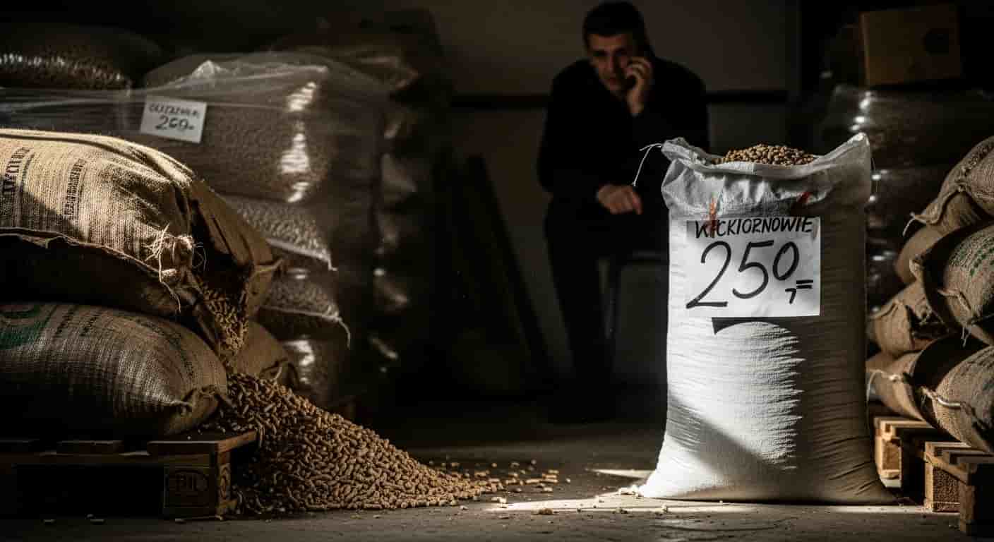 Kryzys na rynku pelletu w Polsce - ceny sięgają 3000 zł za tonę, minister rozważa interwencję