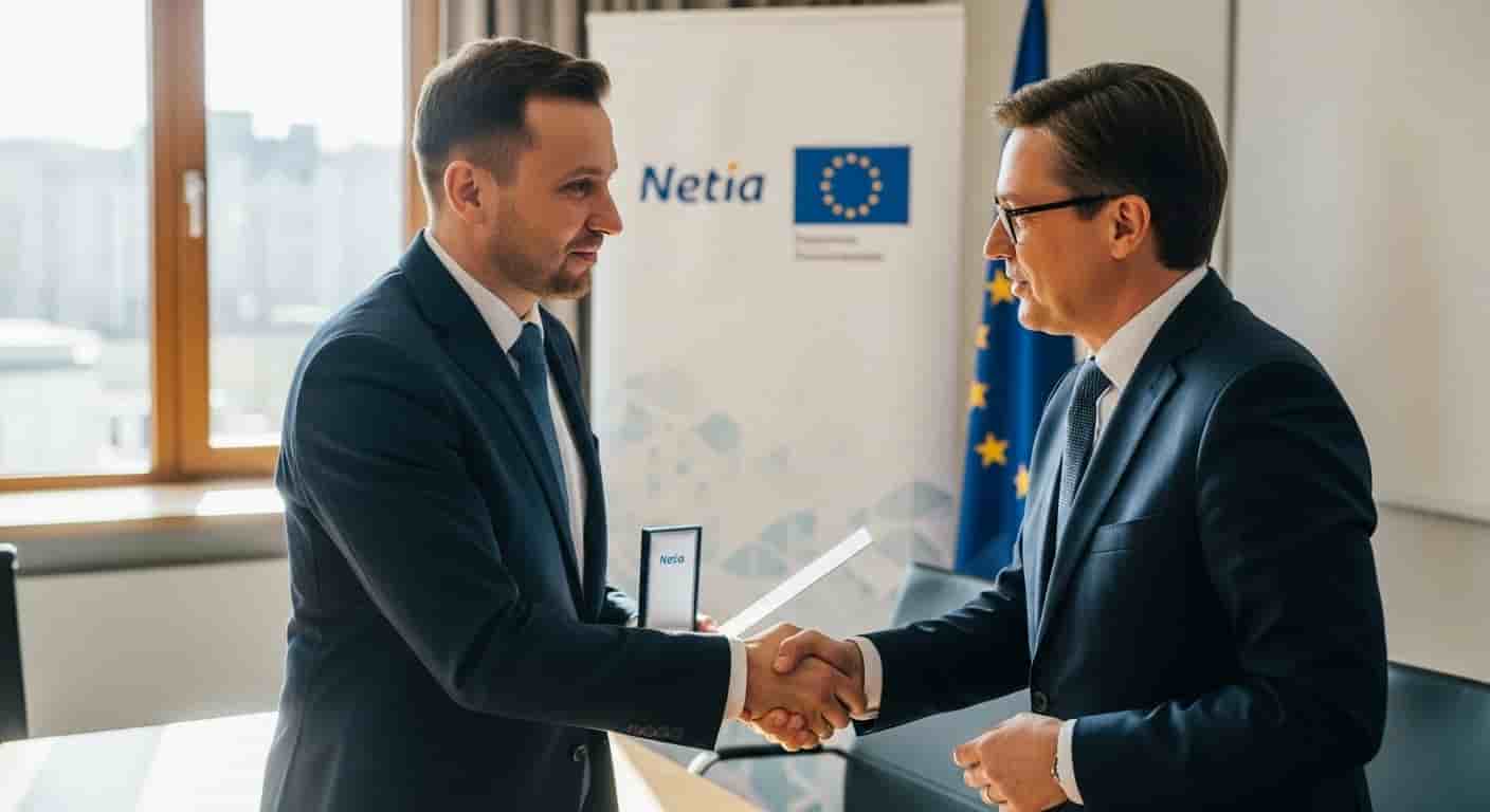 Netia nagrodzona przez Komisję Europejską za przełomowy projekt łączący Ukrainę z UE
