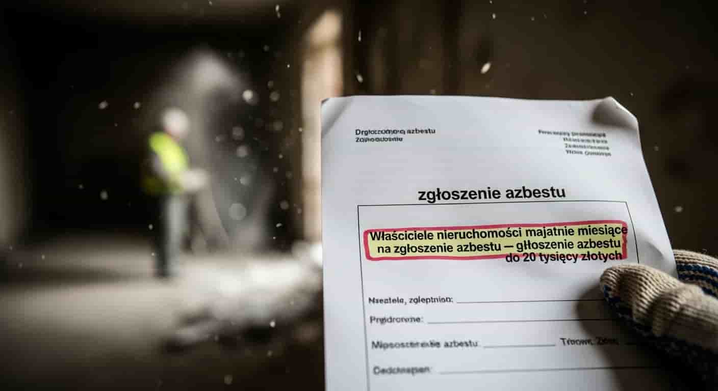 Właściciele nieruchomości mają ostatnie miesiące na zgłoszenie azbestu - grożą kary do 20 tysięcy złotych