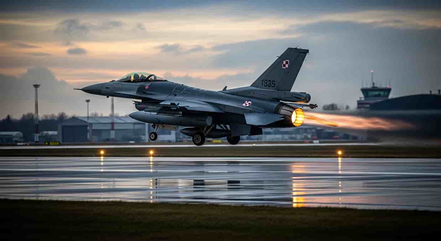 Polska poderwała myśliwce w odpowiedzi na rosyjski atak na Ukrainę - lotniska w Rzeszowie i Lublinie tymczasowo zamknięte