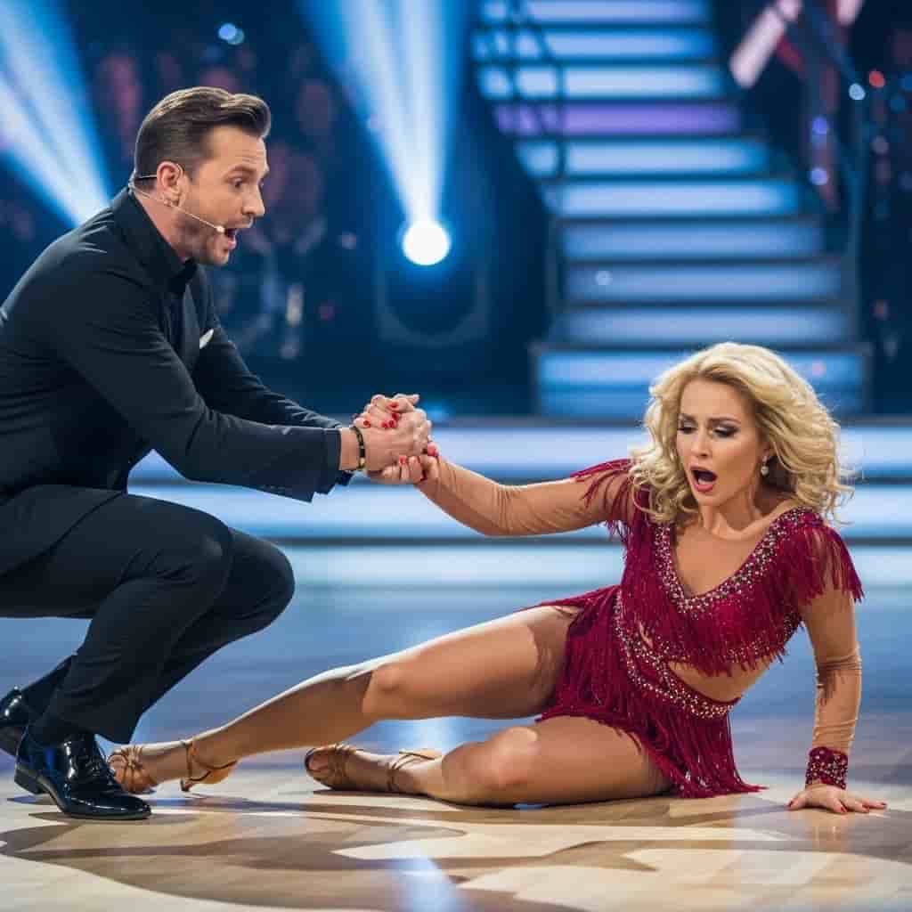 Krzysztof Ibisz reaguje błyskawicznie na upadek w Tańcu z Gwiazdami