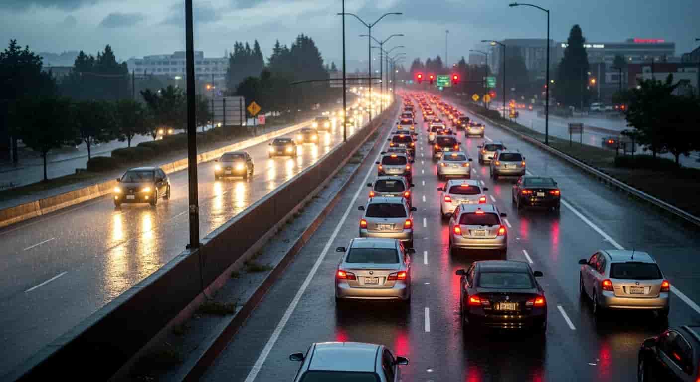 Intensywne opady deszczu spowodują utrudnienia w ruchu drogowym w rejonie Portland
