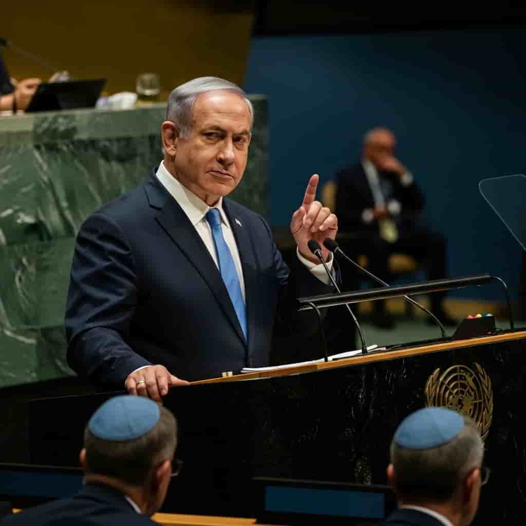 Netanjahu broni polityki Izraela na forum ONZ i ostro krytykuje uznanie Palestyny przez kraje zachodnie