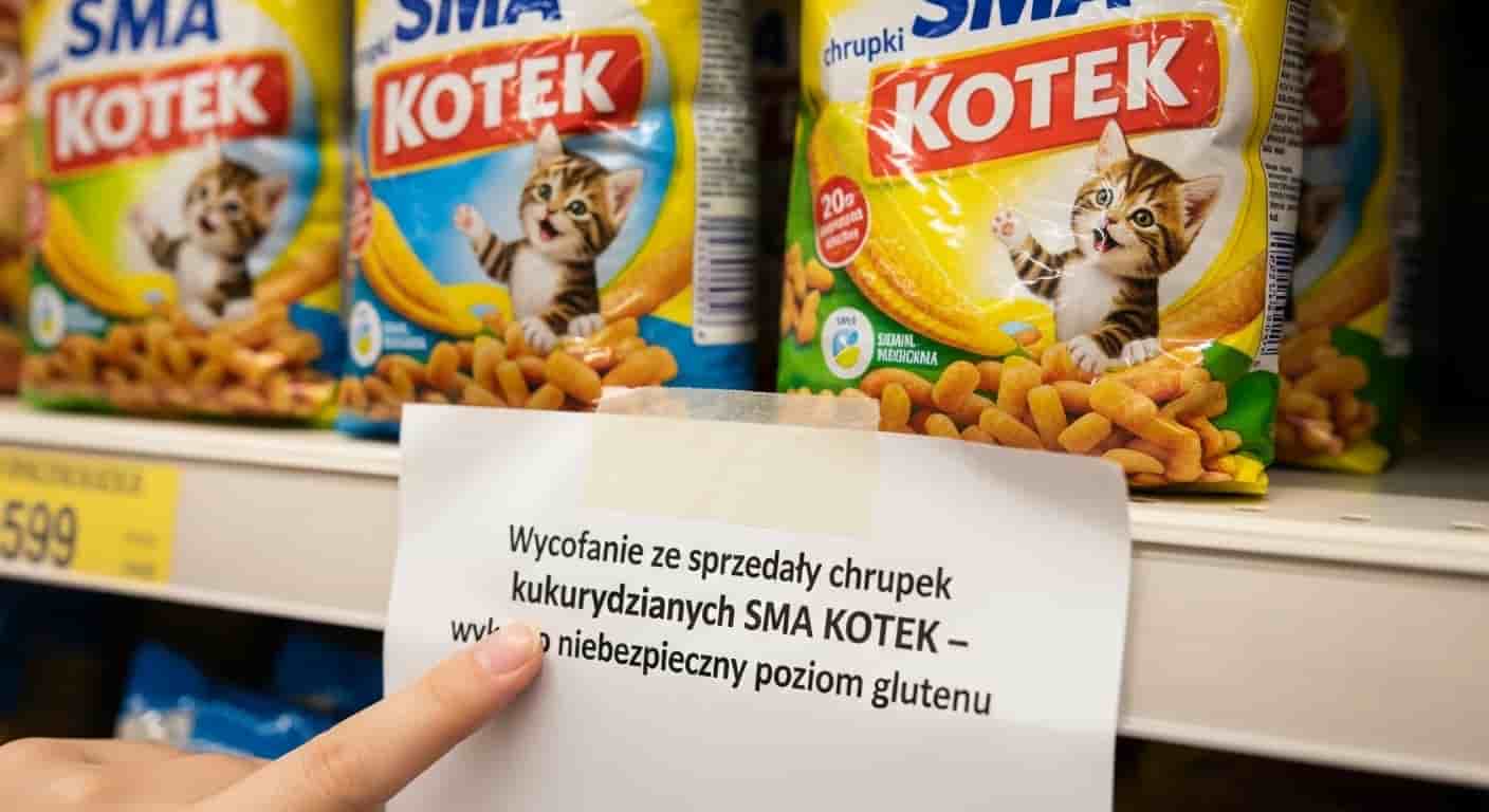 Wycofanie ze sprzedaży chrupek kukurydzianych SMA KOTEK - wykryto niebezpieczny poziom glutenu