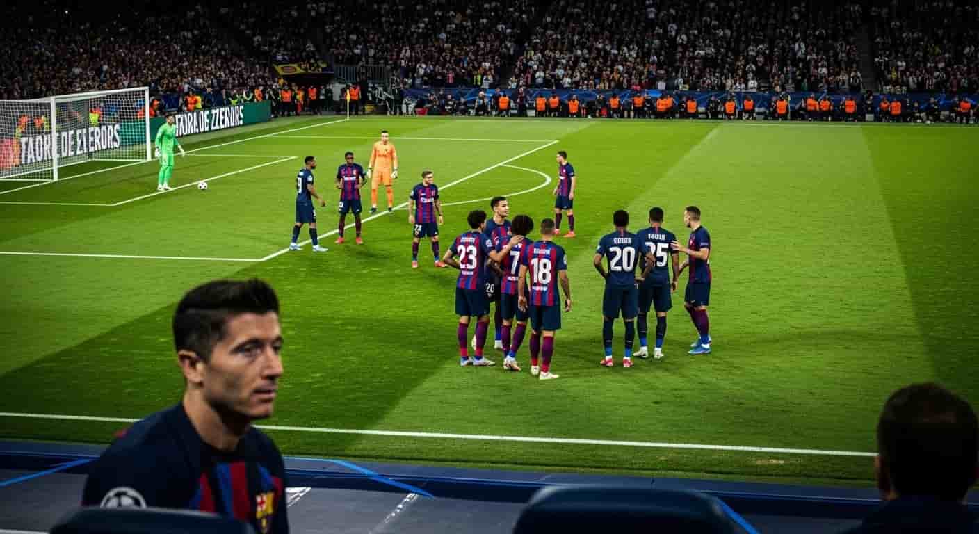 Barcelona remisuje z PSG w hicie Ligi Mistrzów - Szczęsny w bramce, Lewandowski na ławce