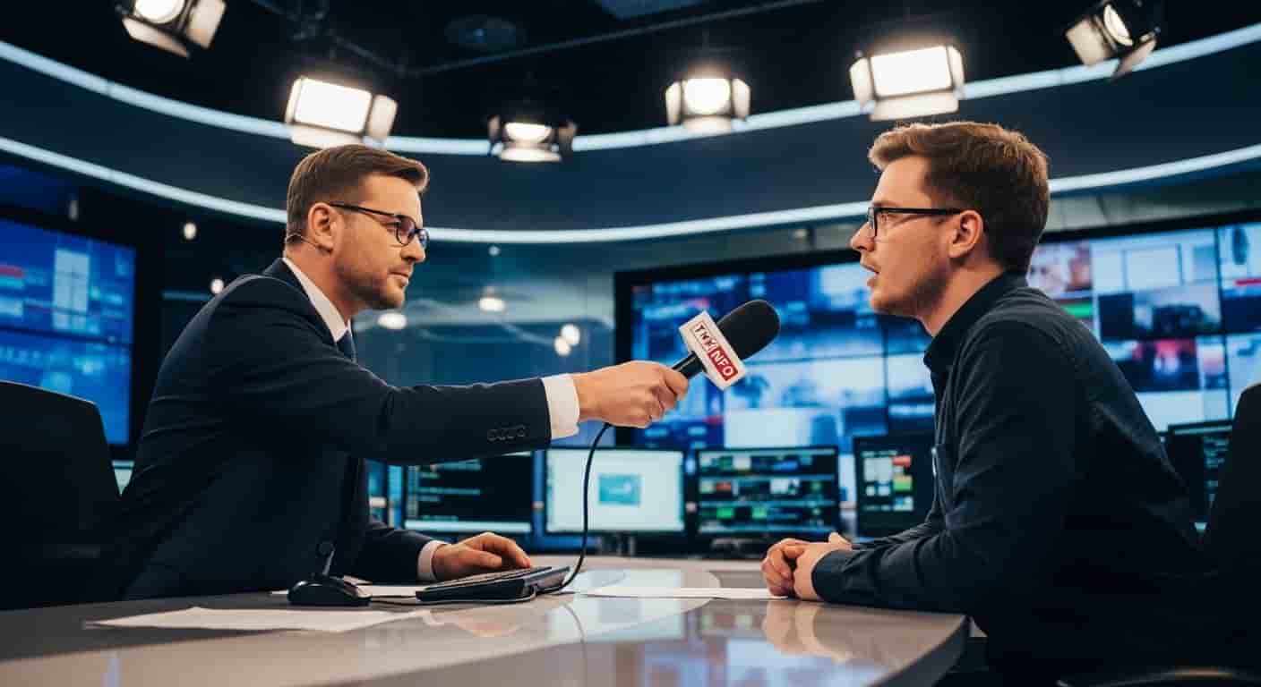 Kontrowersyjny incydent w TVP Info - prowadzący odebrał mikrofon działaczowi Konfederacji