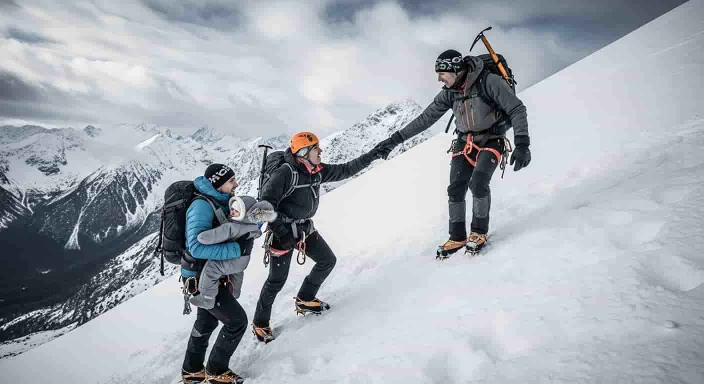 Nieodpowiedzialni rodzice zabrali niemowlę na oblodzone Rysy. Przewodnik musiał interweniować