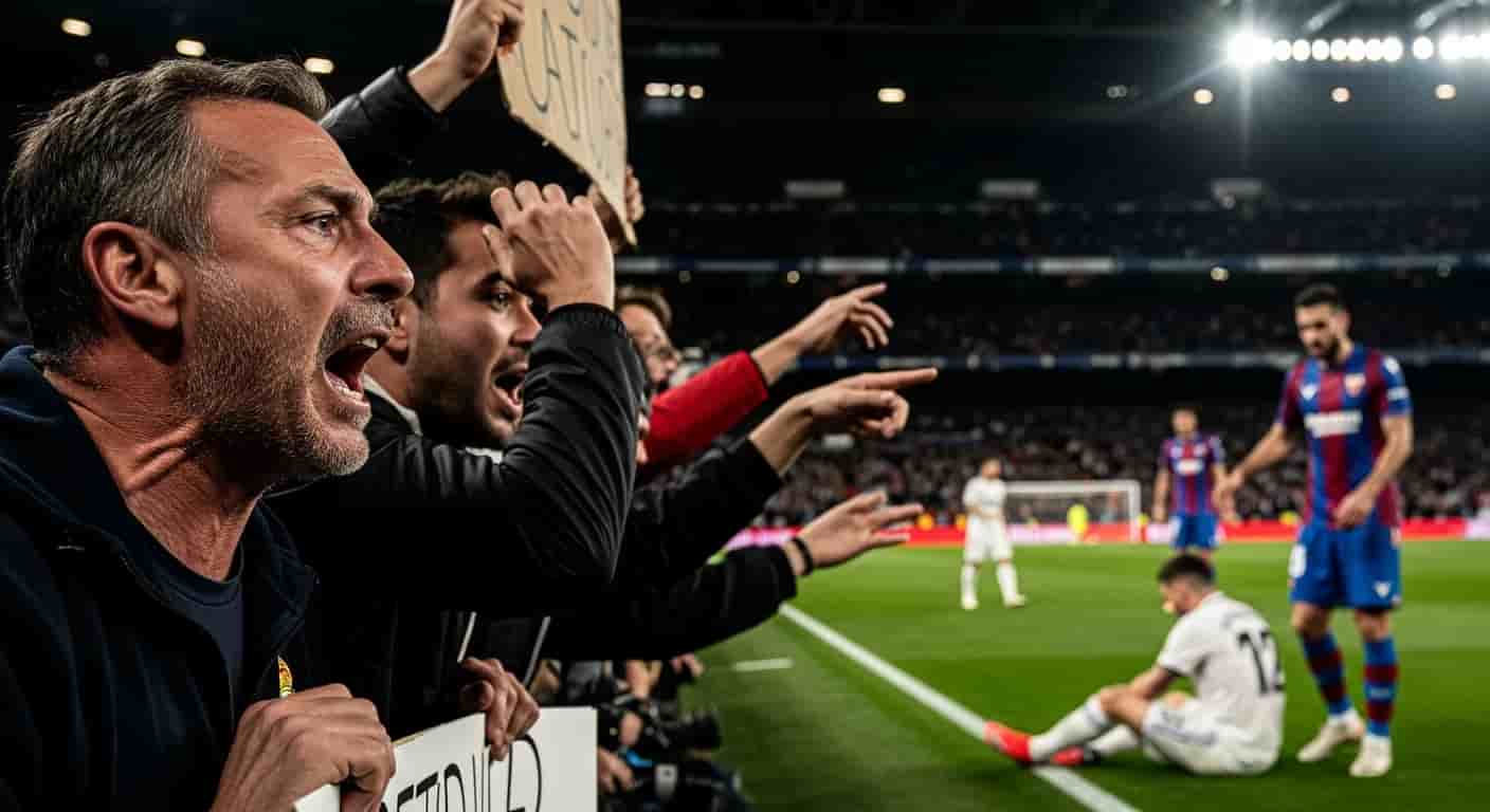 Real Madryt zmaga się z kryzysem w meczu przeciwko Levante - kibice domagają się dymisji Pereza