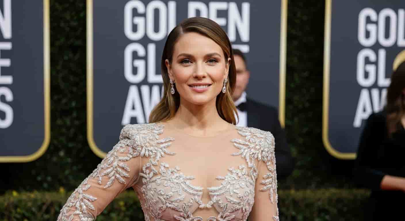 Justine Lupe zachwyca w przezroczystej sukni Armani na Złotych Globach 2026