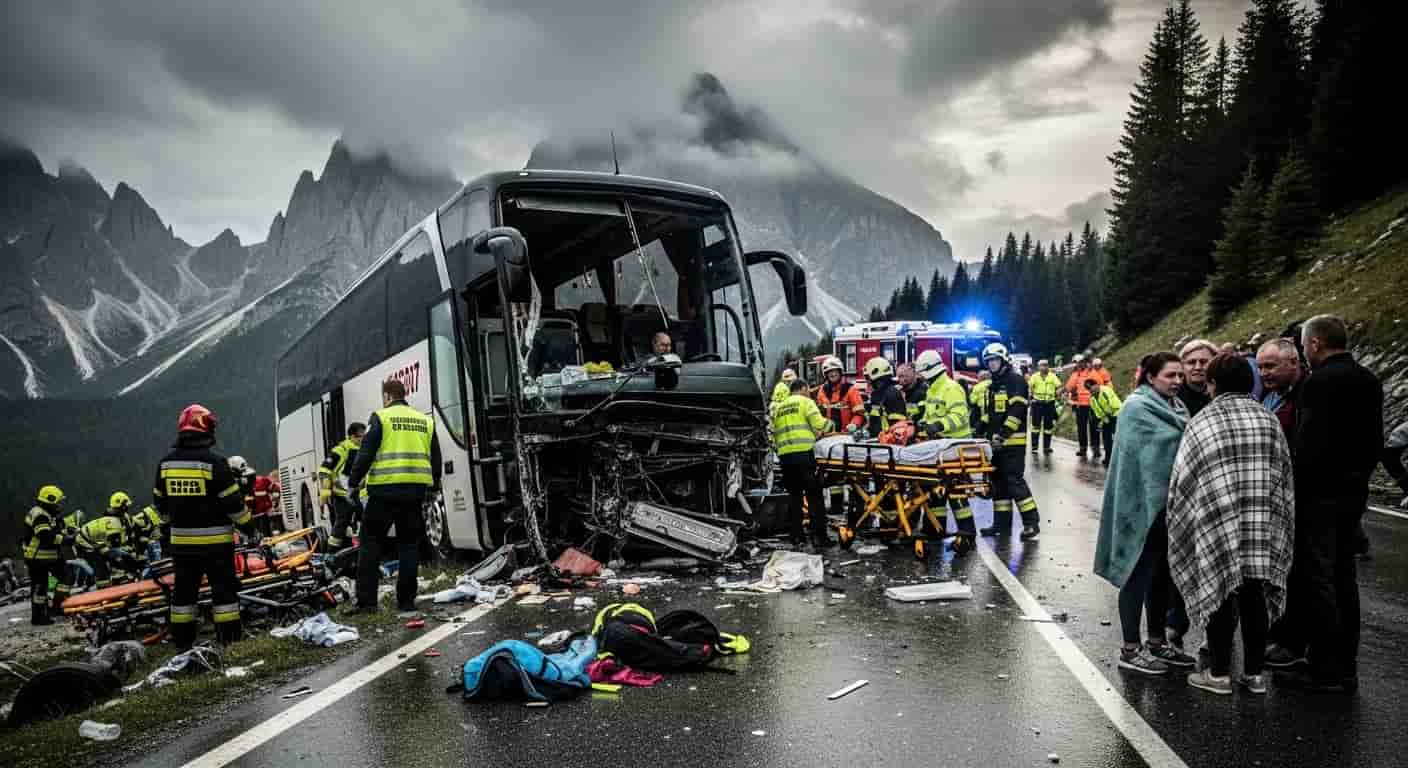 Tragiczny wypadek polskiego autokaru w Austrii - zginął kierowca, wśród rannych wicemarszałek Małopolski