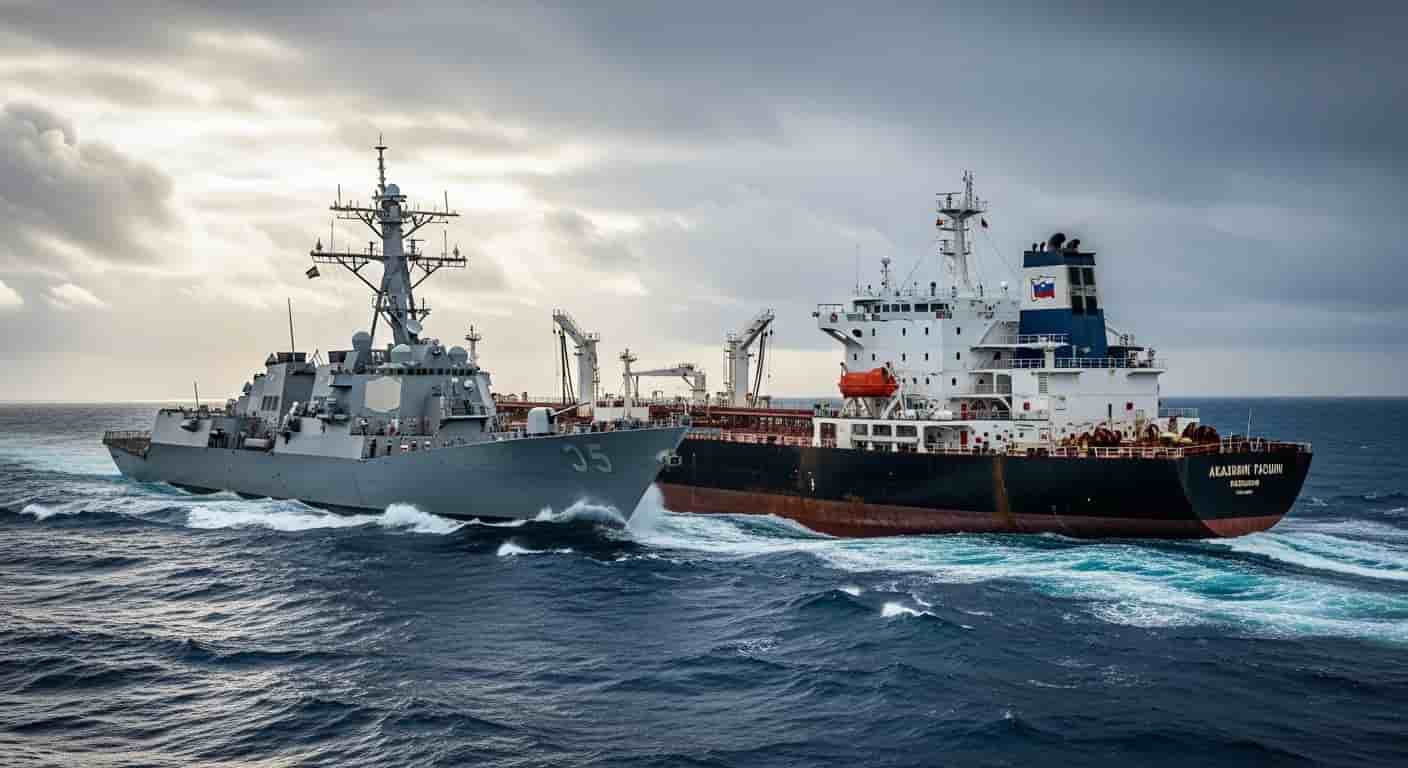 Amerykański niszczyciel trzykrotnie zablokował rosyjski tankowiec płynący do Wenezueli