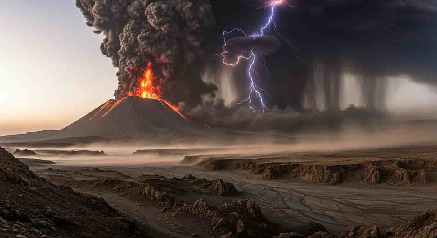 Etiopski wulkan Hayli Gubbi wybuchł po 12 tysiącach lat - pył wulkaniczny dotarł do Indii