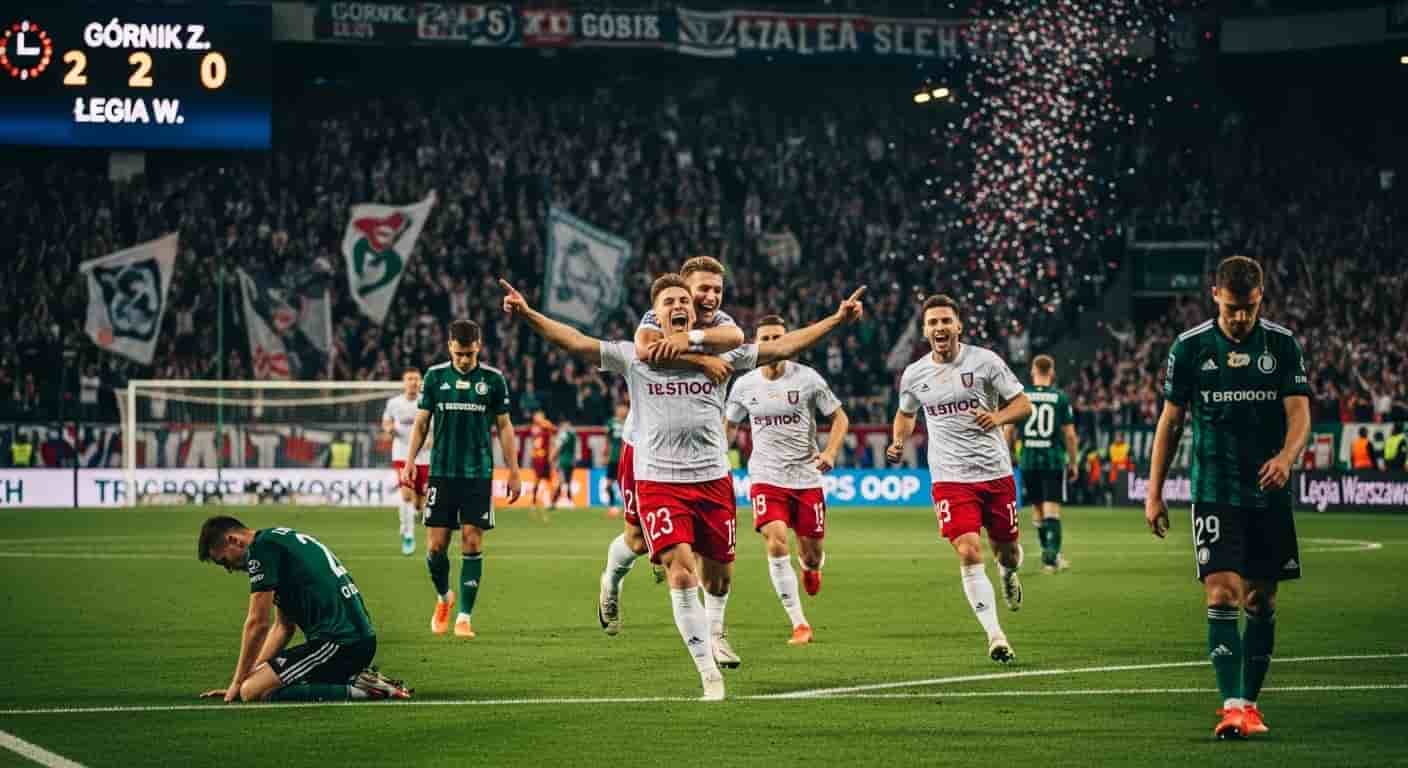 Górnik Zabrze pokonuje Legię Warszawa 2-0 w hicie Ekstraklasy