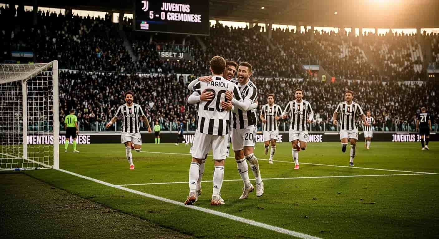 Juventus miażdży Cremonese 5-0 - pierwszy taki wynik od ośmiu lat