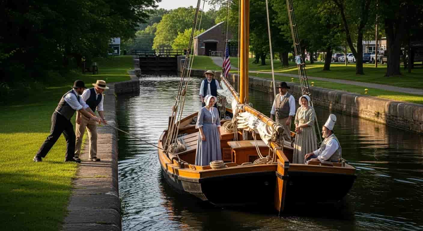 Kanał Erie obchodzi 200. rocznicę - replika historycznego statku przemierza słynną trasę wodną