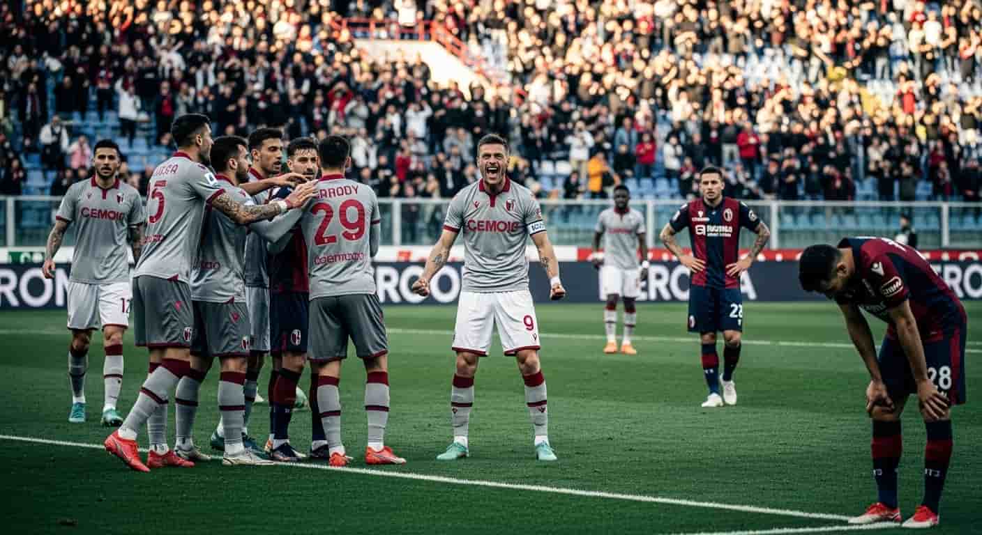 Cremonese sensacyjnie pokonuje Bologną 3-1 na Dall'Ara dzięki dubletu Vardy'ego