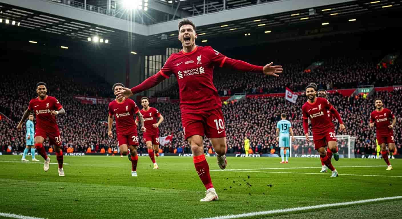 Wirtz strzela pierwszego gola dla Liverpoolu w meczu przeciwko Burnley na Anfield