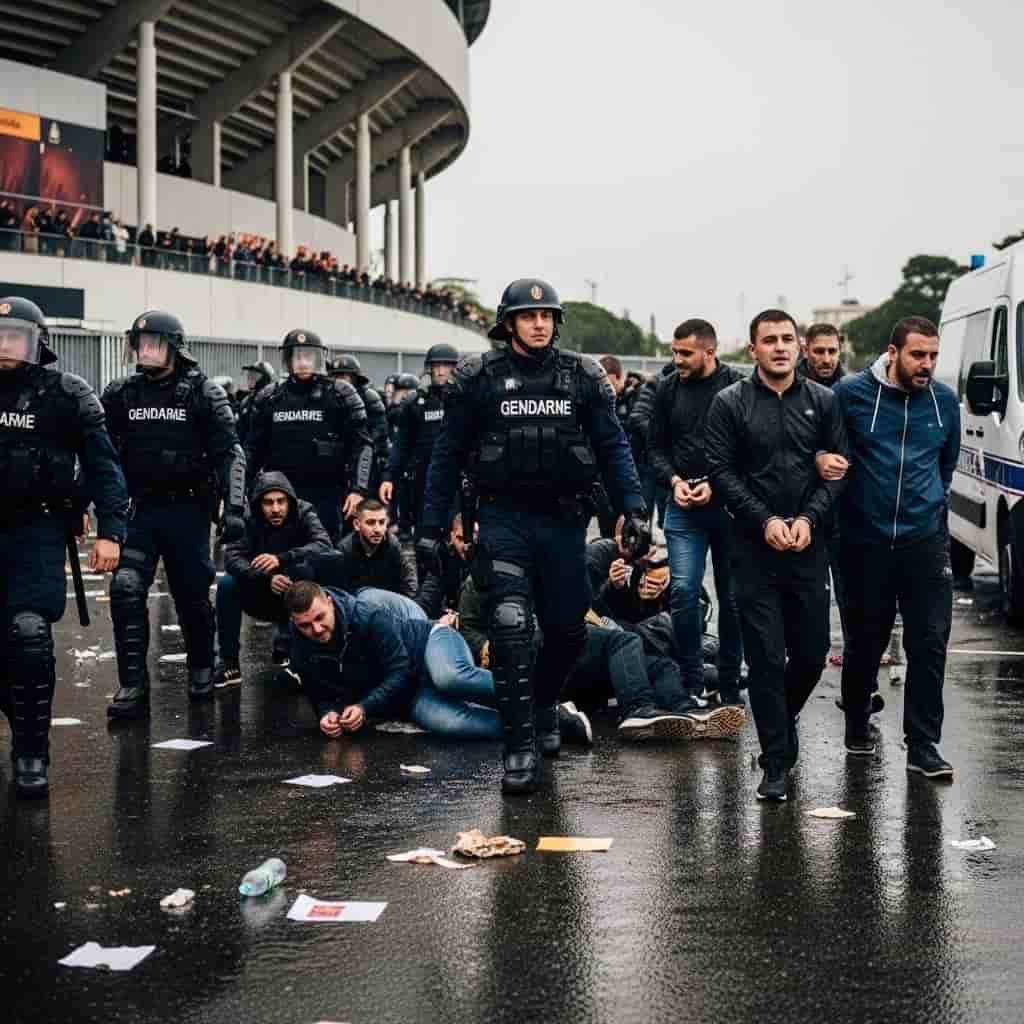 Masowe aresztowania kibiców przed meczem Nice – Roma w Lidze Europy