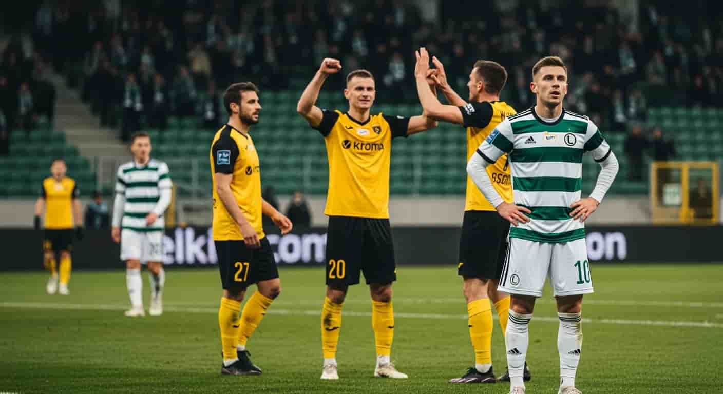 Legia Warszawa bezbramkowo z Polissią Żytomierz mimo gry w przewadze przez niemal cały mecz