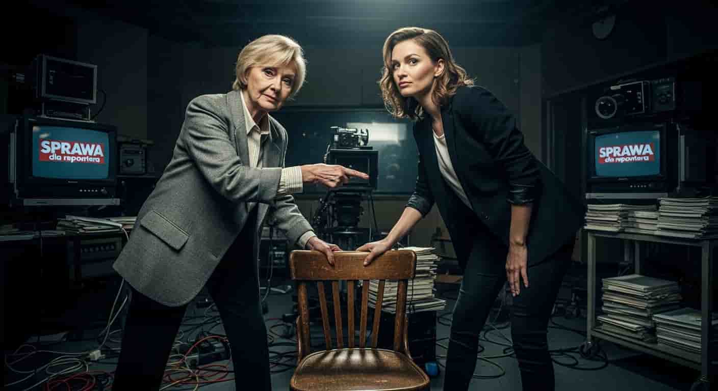 Elżbieta Jaworowicz uczy Maję Sablewską swojej legendarnej pozycji w "Sprawie dla reportera"