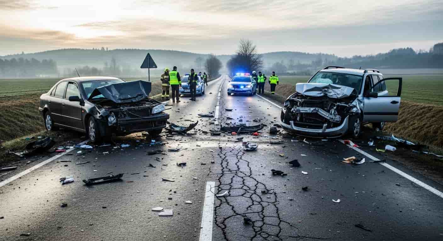 Tragiczny wypadek w Zielęcicach - sześć ofiar śmiertelnych w zderzeniu dwóch pojazdów