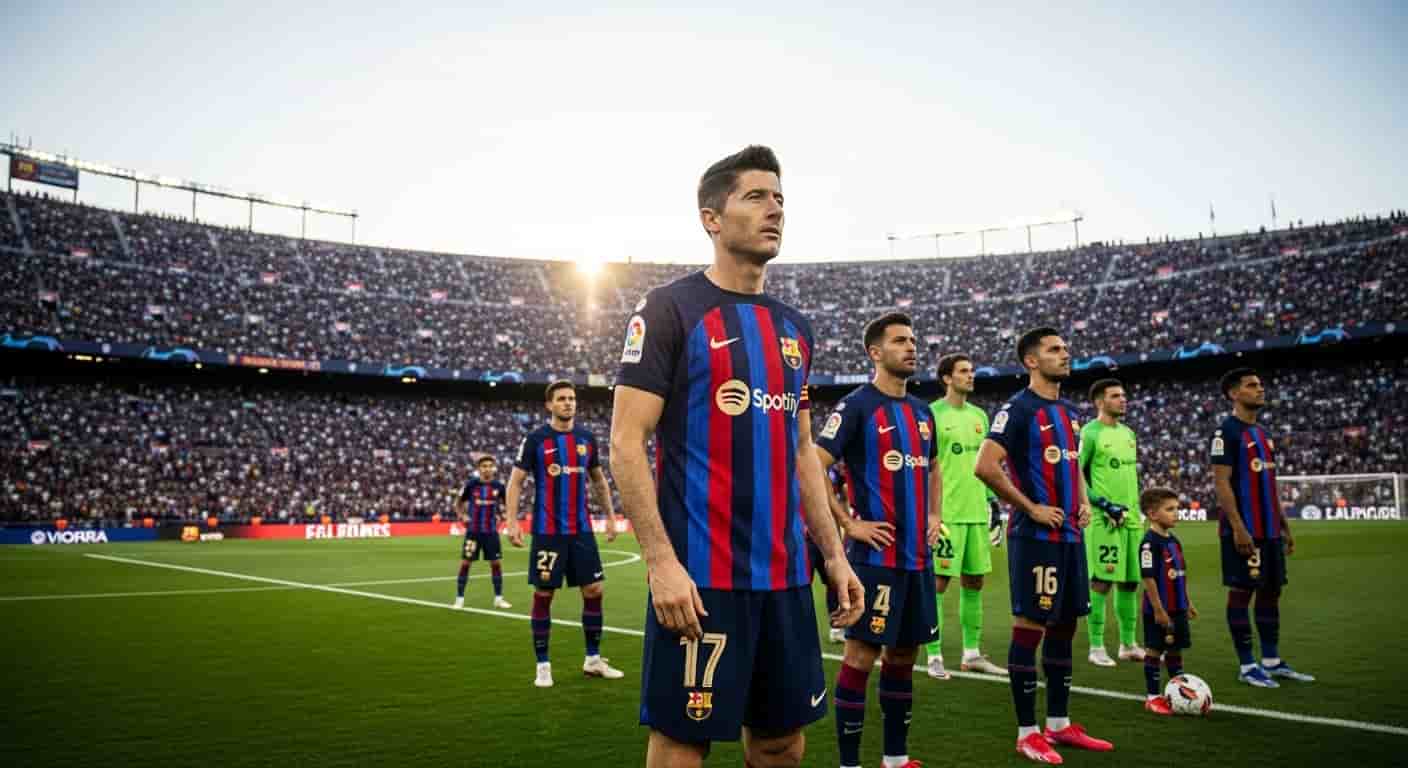 Barcelona ogłosiła skład na mecz ze Slavią Praga - Lewandowski w pierwszym składzie