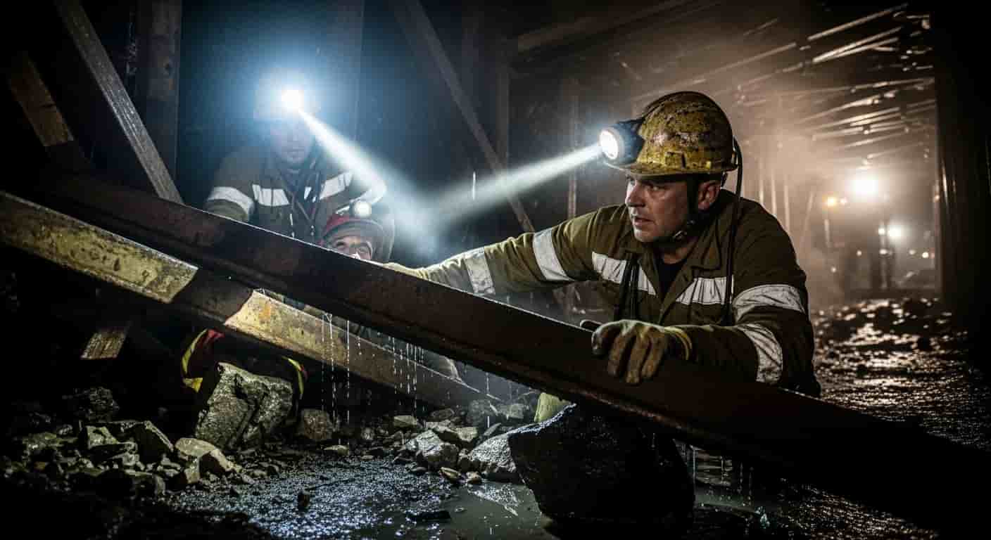 Dramatyczna akcja ratownicza w kopalni Pniówek - dwóch górników uwięzionych na głębokości 900 metrów