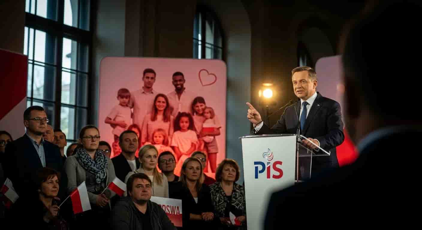 PiS przedstawia program wyborczy z bonem 100 tys. zł za trzecie dziecko i dochodem podstawowym 500 zł