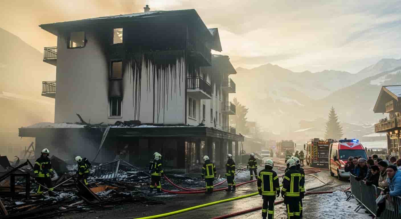 Tragiczny pożar w szwajcarskim kurorcie Crans-Montana. Co najmniej 10 ofiar śmiertelnych