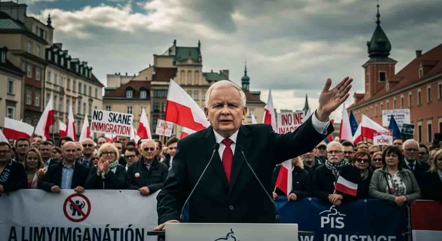 Kaczyński organizuje manifestację przeciwko migracji mimo rekordowego wydawania wiz przez PiS