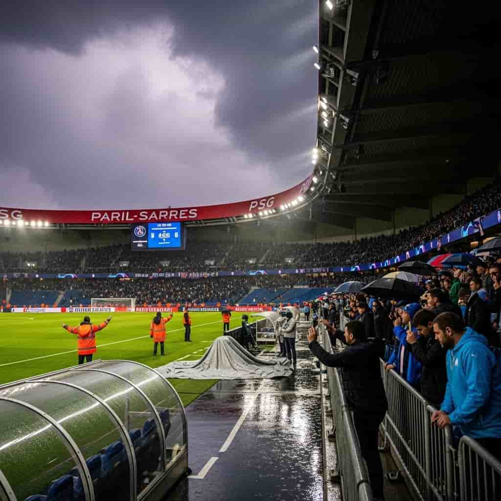 Mecz PSG z Olympique Marsylia przełożony w ostatniej chwili z powodu burzy