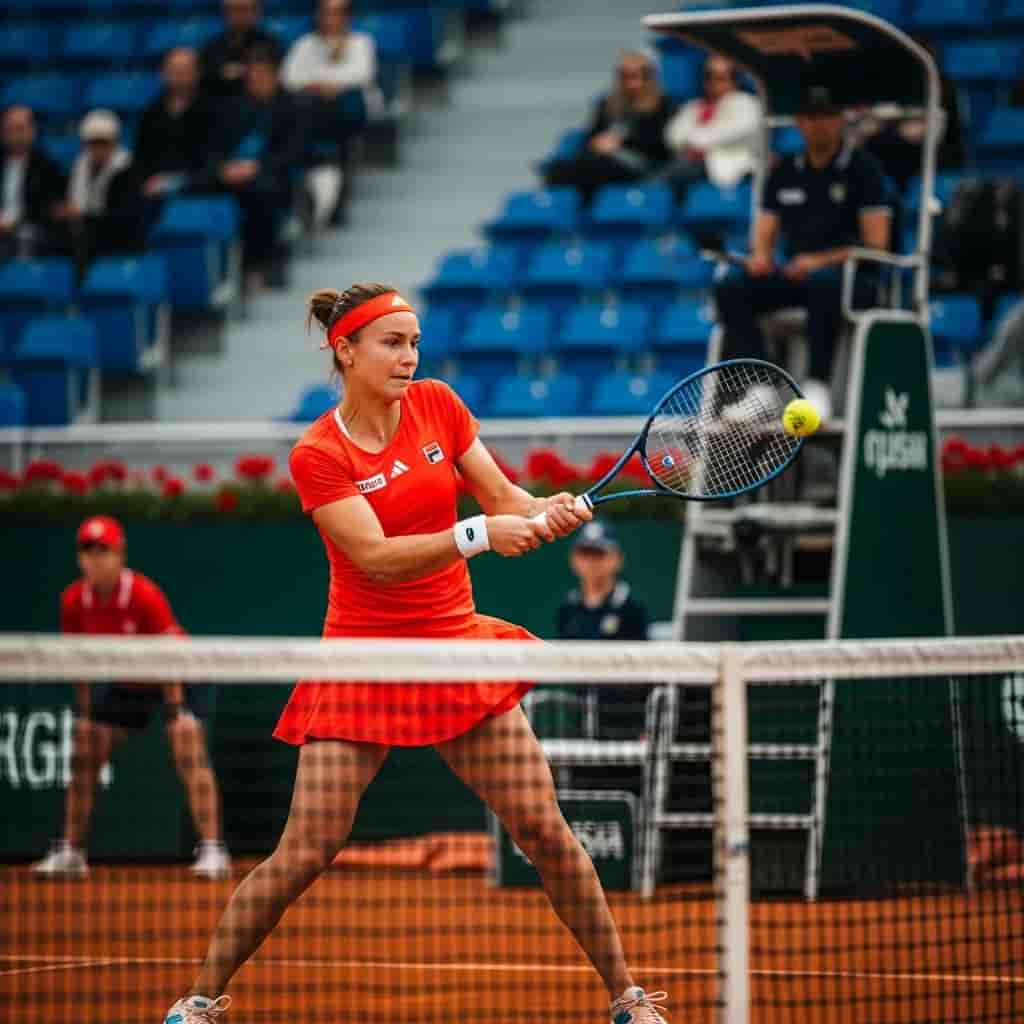 Katarzyna Kawa wygrywa pierwszego seta z Hunter w eliminacjach China Open w Pekinie