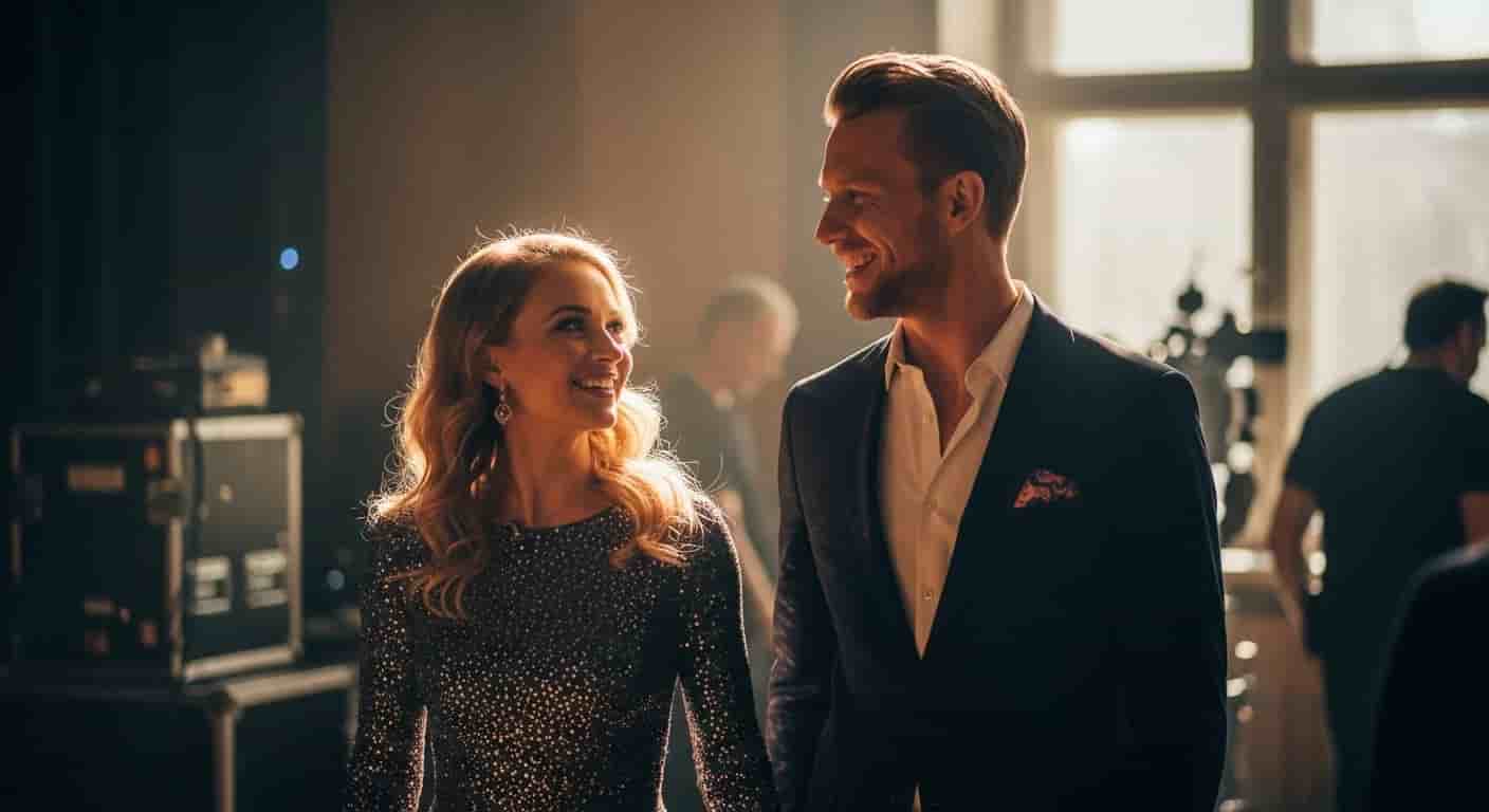 Anna Głogowska z partnerem Fredem Erikiem na nagraniu "Tańca z gwiazdami"