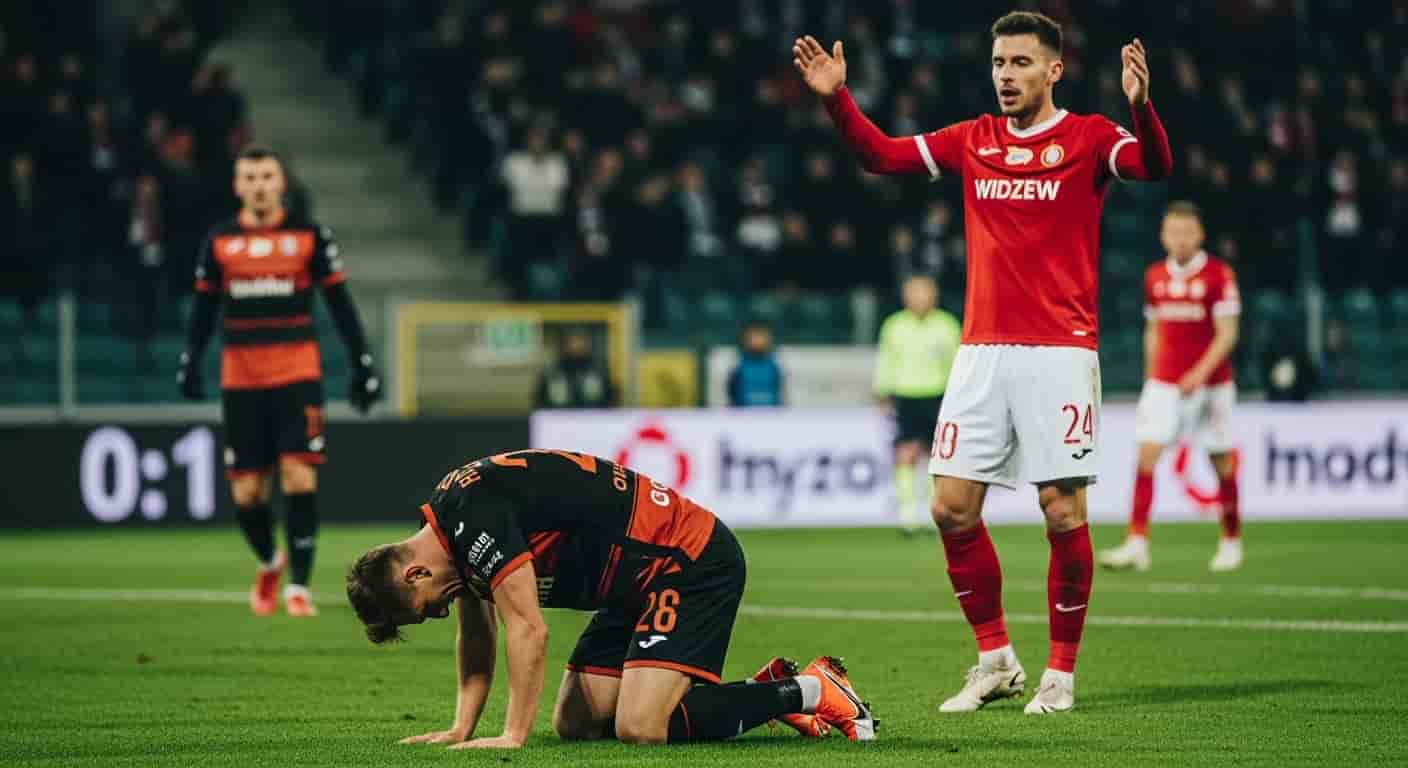 Zagłębie Lubin przegrało z Widzewem Łódź 0:1 w 18. kolejce Ekstraklasy