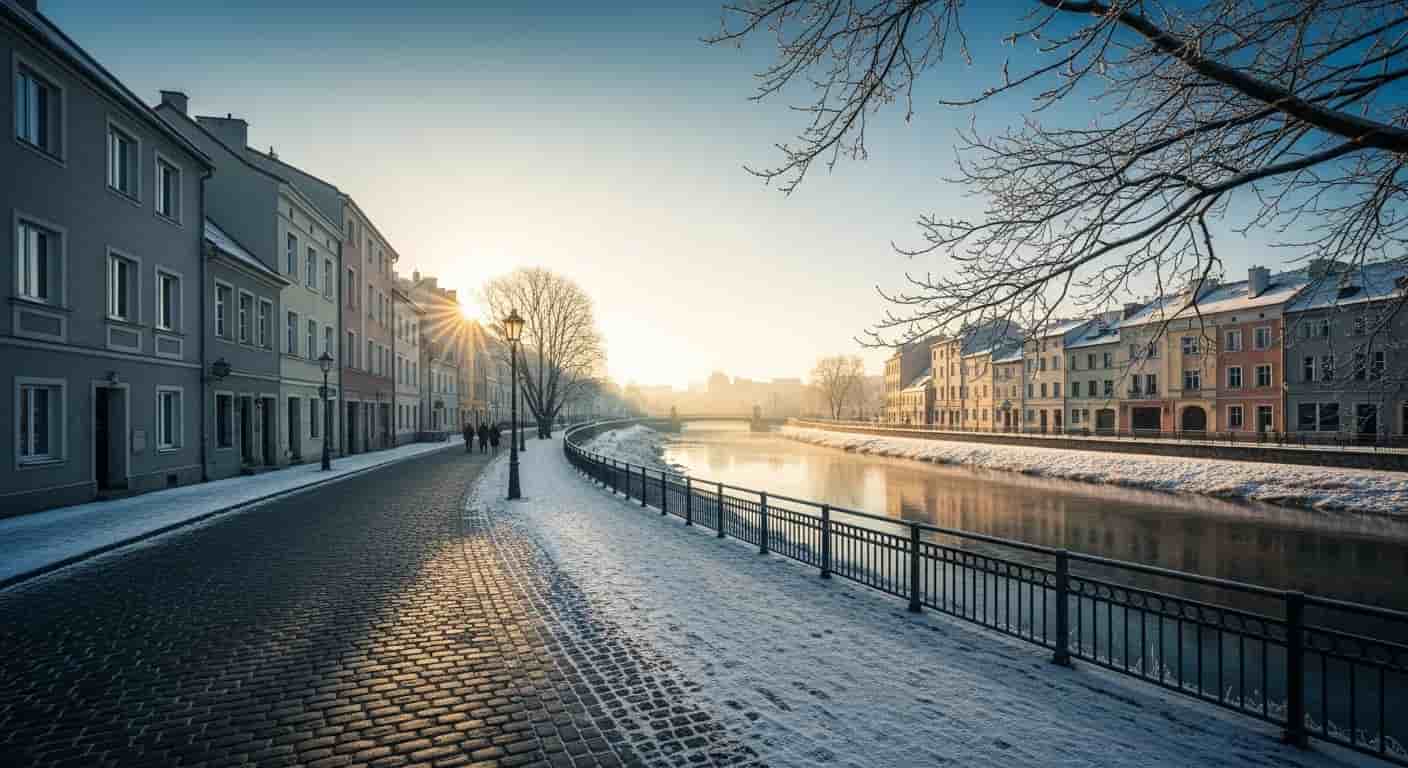 Prognoza pogody dla Bydgoszczy na 30 grudnia 2025 - słoneczny dzień z mrozem