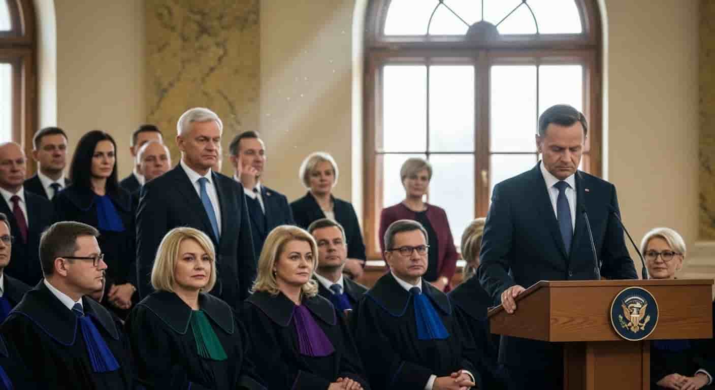 Prezydent Nawrocki powołuje nowych sędziów - Tusk krytykuje kontynuację polityki poprzedników