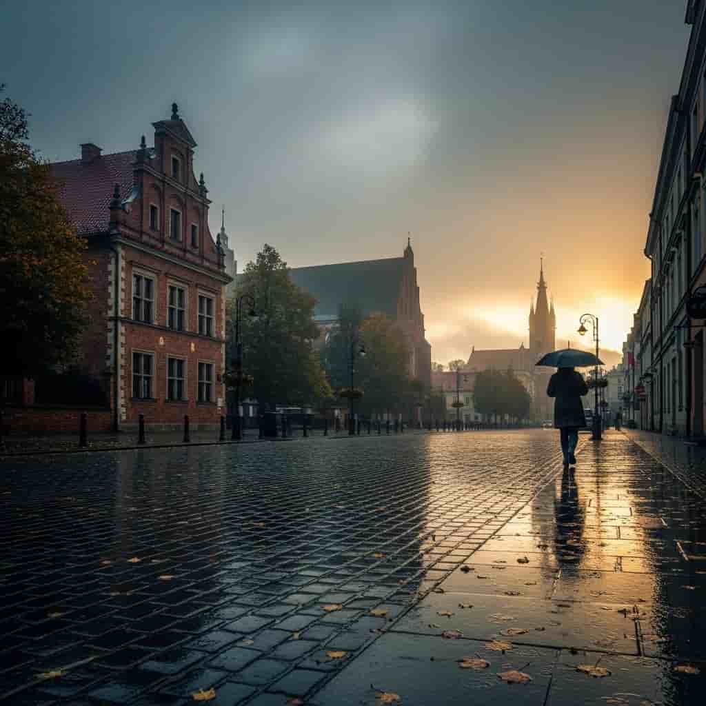Jesienna pogoda w Tarnowie - deszczowy wtorek i słoneczne perspektywy na koniec tygodnia