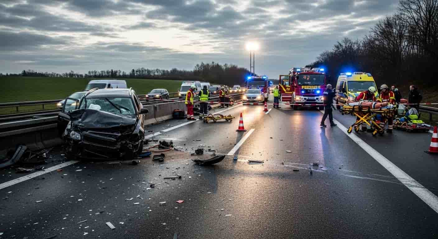 Tragiczny wypadek na autostradzie A5 koło Drasenhofen - jedna ofiara śmiertelna, wielu rannych