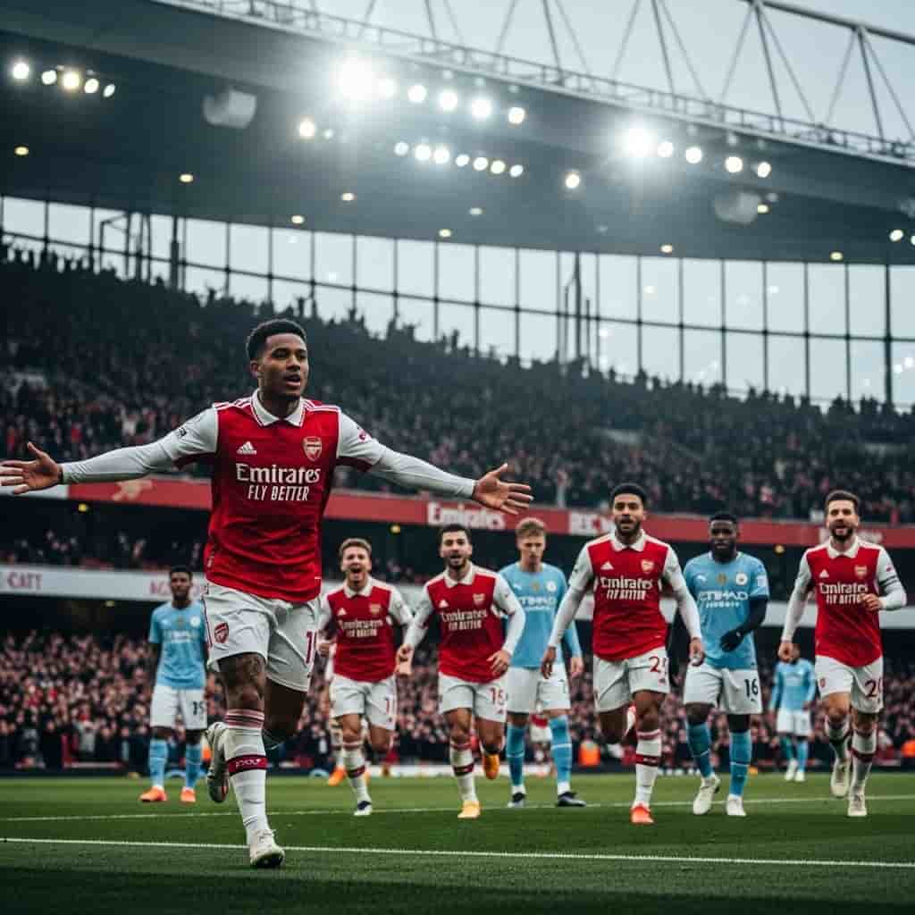 Arsenal pokonuje Manchester City w wielkim hicie Premier League dzięki bramce Martinelliego