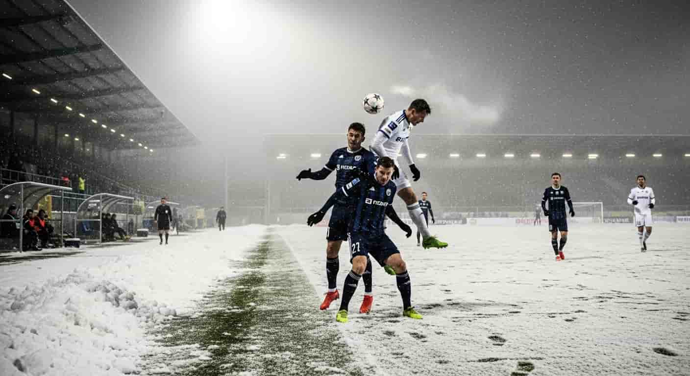 Zimowy powrót Ekstraklasy - Lech Poznań remisuje z Lechią Gdańsk w ekstremalnych warunkach pogodowych