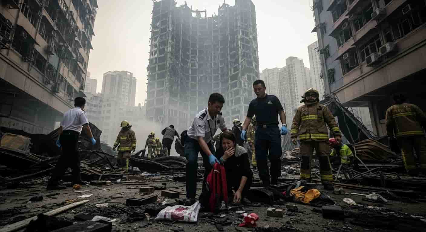 Tragiczny pożar w Hongkongu: 44 ofiary śmiertelne, setki rannych i zaginionych