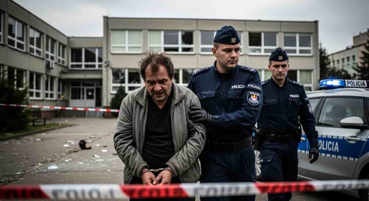 Zatrzymano 38-latka po ostrzelaniu szkoły podstawowej we Włodarach