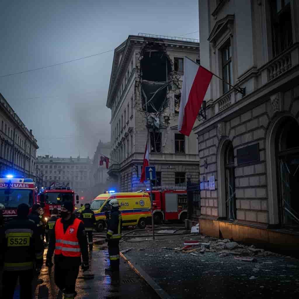 Rosyjski nalot na Kijów uszkodził polską ambasadę - masowy atak dronów trwał ponad 12 godzin