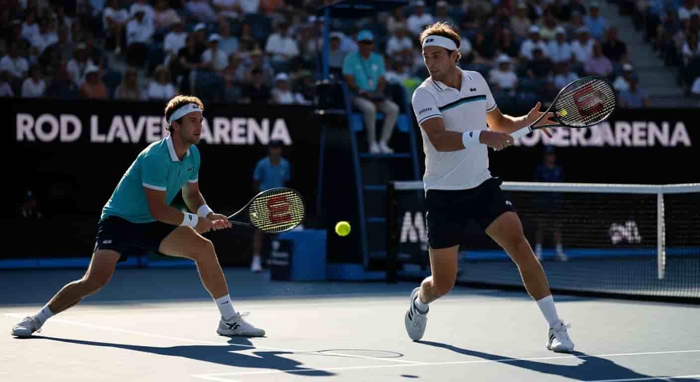 Zizou Bergs pokonuje Huberta Hurkacza w pierwszej rundzie Australian Open 2026