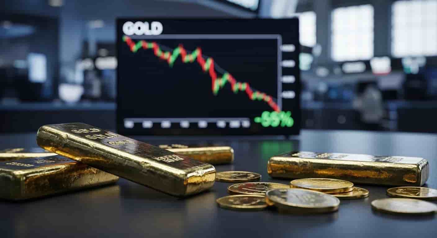 Kurs złota zanotował największy spadek od ponad dekady - koniec rekordowej hossy?