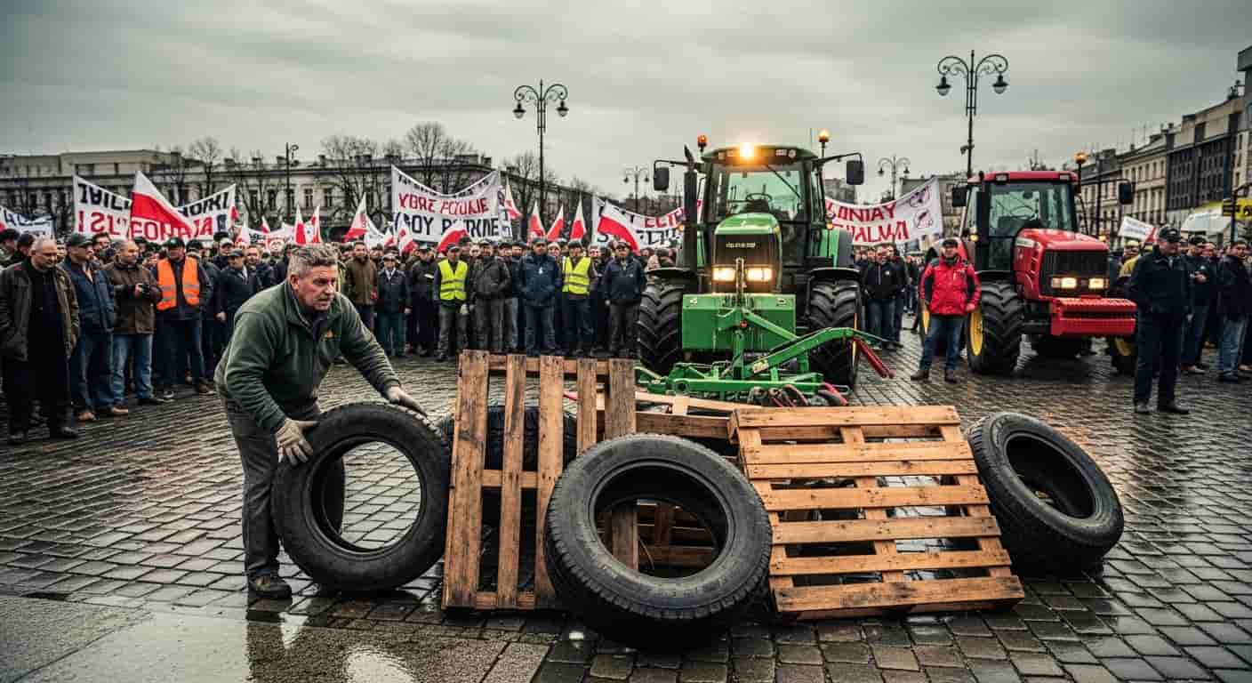 Rolnicy na barykadach - protesty przeciwko polityce UE zalewają polskie miasta
